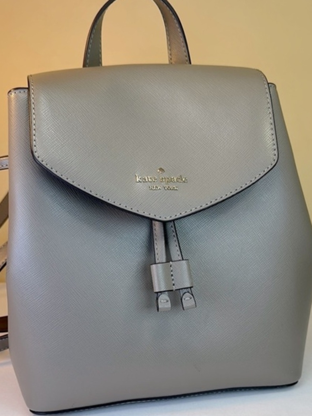 Kate Spade Gray Lizzie Saffiano Leather Backpack  $175. Orig. 329.00